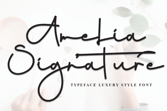 Amelia Signature Font for Modern Web Branding