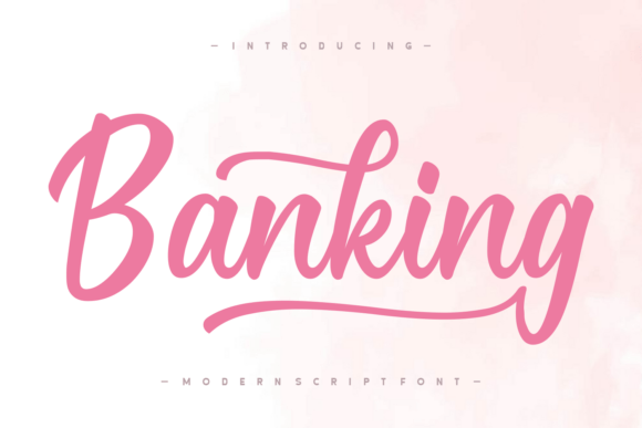 Banking: A Modern Script Typeface for Editorial Design
