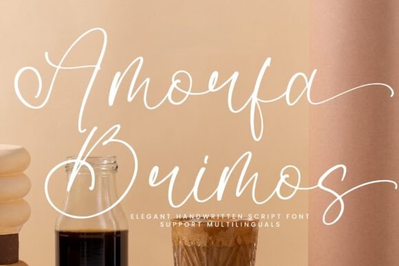 Elevate Editorial Design with Amorfa Brimos Script Font