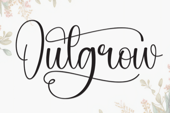 Outgrow: A Stylish Script Font for Editorial Design