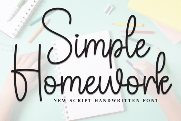 Simple Homework: A Stylish Script Font for Web Design