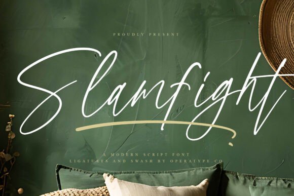 Slamfight Script Font for Elegant Handmade Brands