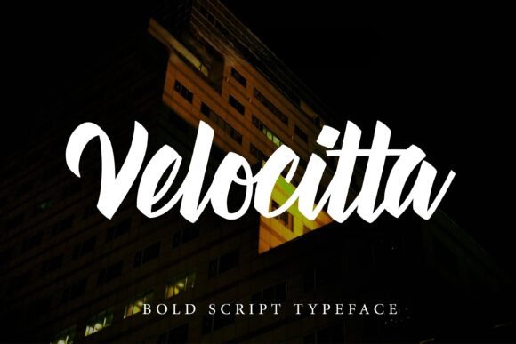Velocitta: A Bold Script Typeface for Modern Editorial Design
